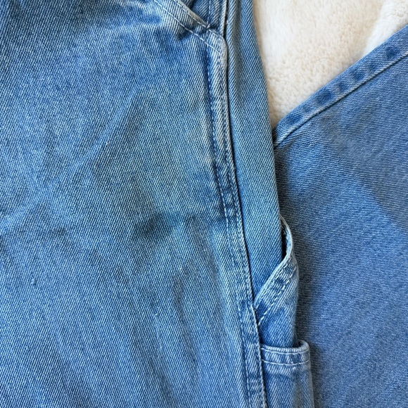 Vintage 90s Sante Fe Blues Gingham Heart Denim Overalls Size Medium - Picture 8 of 9